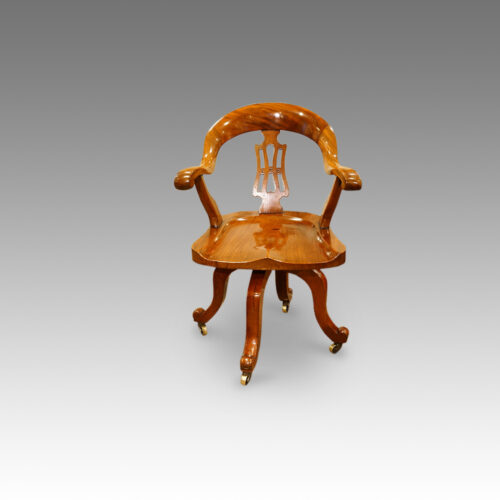 Victorian mahogany revolving desk chair