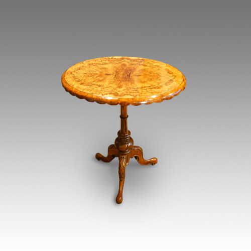 Victorian oval walnut wine table