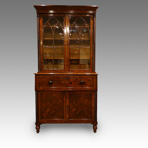 William IV mahogany library bookcase