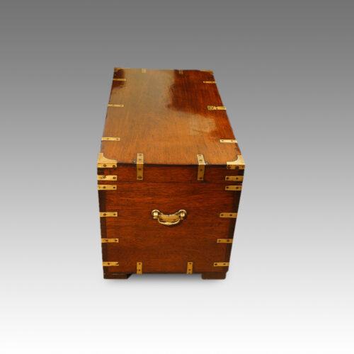 Victorian teak military chest