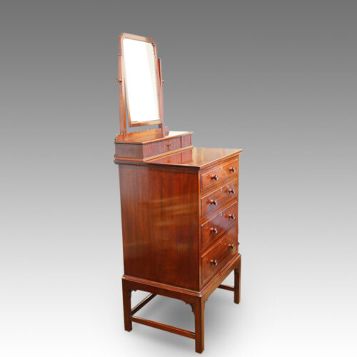 Edwardian mahogany gentlemans dressing chest side view