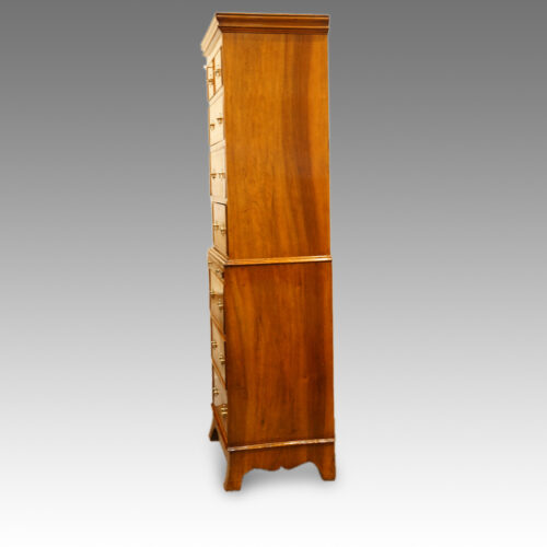 Edwardian walnut chest on chest