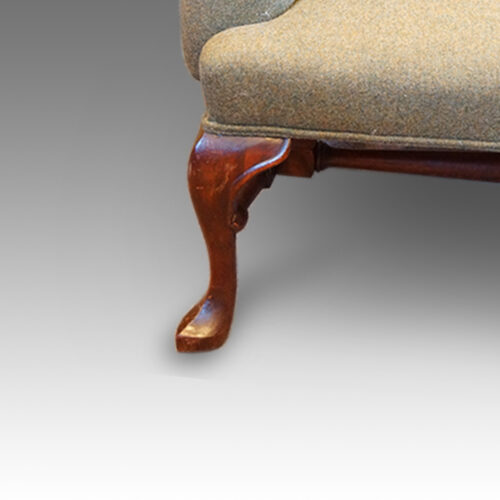 Georgian style wingchair, front leg