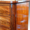 Large Victorian mahogany chest of drawers corner detail