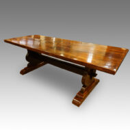 Large oak refectory dining table