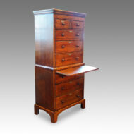 Oak tallboy side view