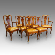 Set of 8 mahogany Victorian, George I style dining chairs