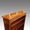 Victorian Goncalo Alves open bookcase angle view