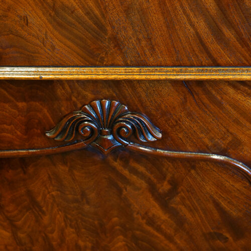 Victorian sideboard applied carving to door