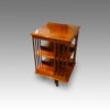 Victorian mahogany revolving bookcase side view