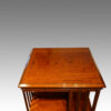 Victorian mahogany revolving bookcase top detail