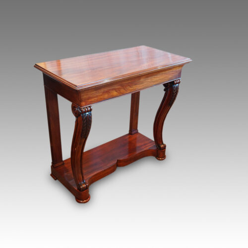 William IV mahogany console table detail