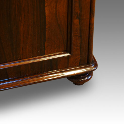 William IV rosewood small one door side cabinet turned foot