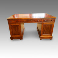 Early Victorian mahogany partners desk back