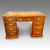 Edwardian Maple & co walnut pedestal desk front view