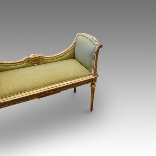 French decorated window seat detail