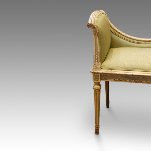 French decorated window seat leg