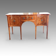 Georgian serpentine mahogany inlaid sideboard