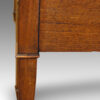 Georgian serpentine mahogany inlaid sideboard leg moulding