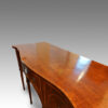 Georgian serpentine mahogany inlaid sideboard top view