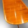 Mahogany triple pillar dining table in the Georgian style, end view