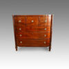 Regency inlaid mahogany D shape chest of drawers