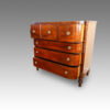 Regency inlaid mahogany D shape chest of drawers open