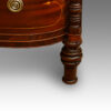 Regency inlaid mahogany D shape chest of drawers turned foot