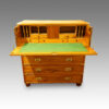 Victorian camphorwood brass bound campaign chest desk interior