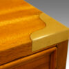 Victorian camphorwood brass bound campaign chest flush brass corner