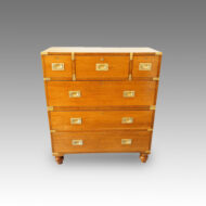 Victorian oak brass bound military chest
