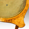 Victorian serpentine inlaid walnut card table corner