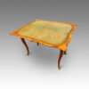 Victorian serpentine inlaid walnut card table open
