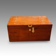 Victorian teak campaign chest