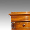 Victorian walnut secretaire Wellington chest carving