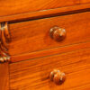 Victorian walnut secretaire Wellington chest turned knob