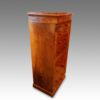 Victorian walnut secretaire Wellington chest side