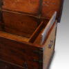 Antique Colonial hardwood iron bound mule chest interior comprtment