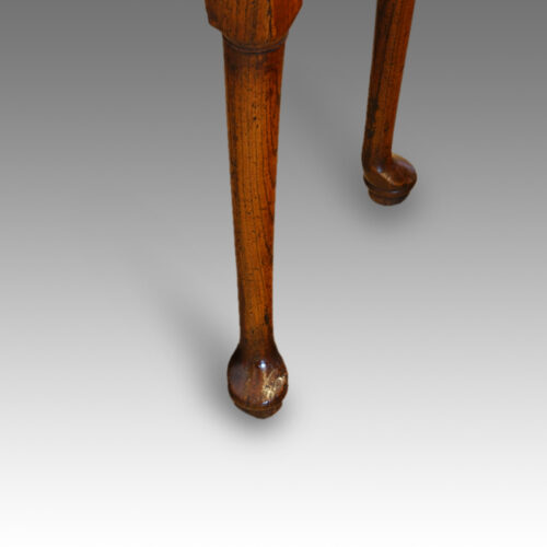Antique oak and elm dresser base leg detail