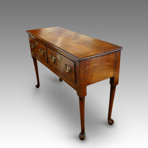 Antique oak and elm dresser base side