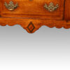 Antique oak cabriole leg dresser base with inlay motif