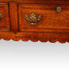 Antique oak cabriole leg dresser base with inlay shaped apron