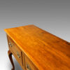Antique oak cabriole leg dresser base with inlay upper view