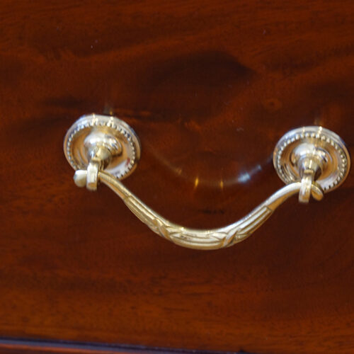 Edwardian mahogany bureau original handle