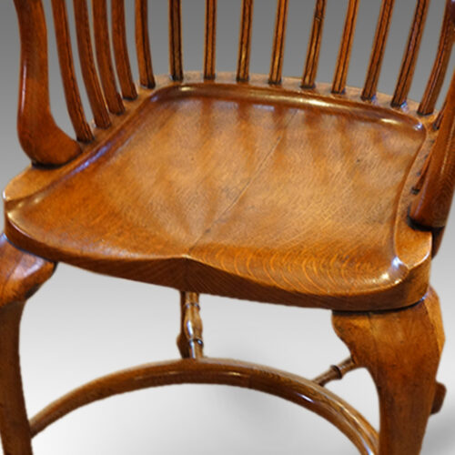 Edwardian oak and leather desk chair,seat