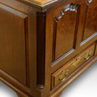 George III oak Lancashire mule chest column