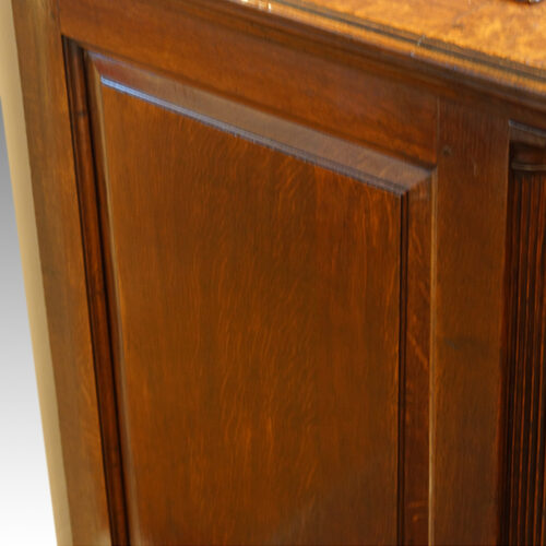 George III oak Lancashire mule chest end panel