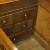 George III oak Lancashire mule chest interior drawers