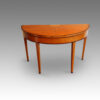 George III satinwood large demi lune card-table, front