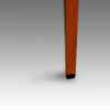 George III satinwood large demi lune card-table leg